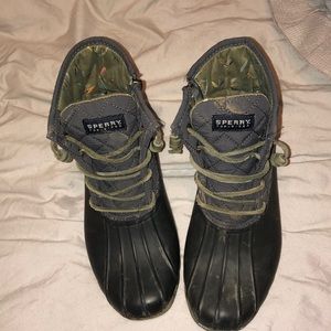 Used blue / gray Sperry Duck boots